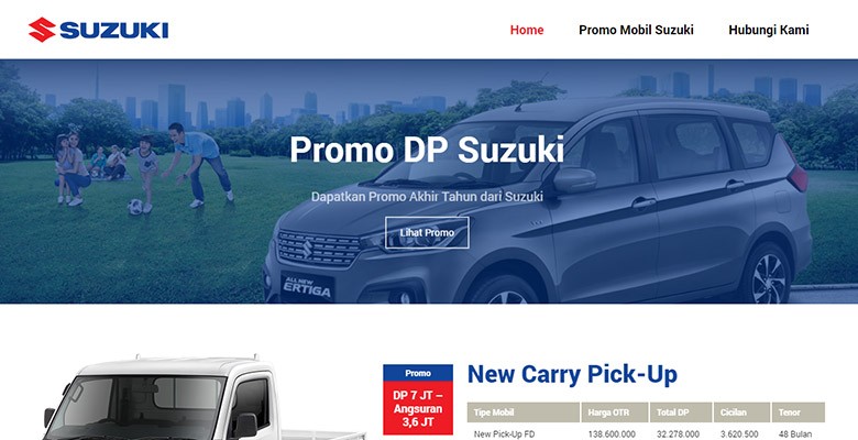 website marketing mobil suzuki