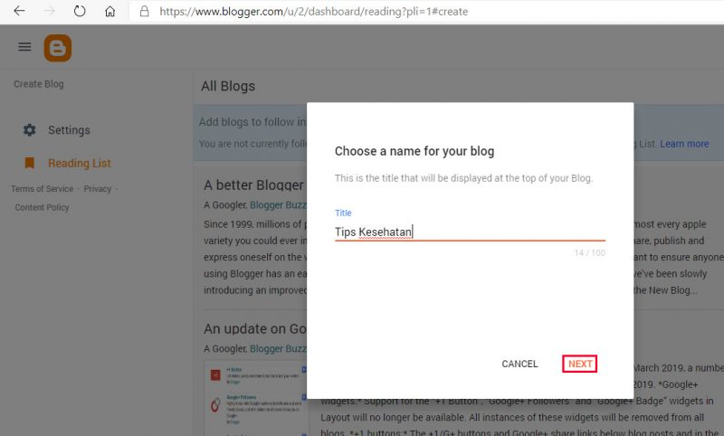 cara membuat blog langkah 3 a