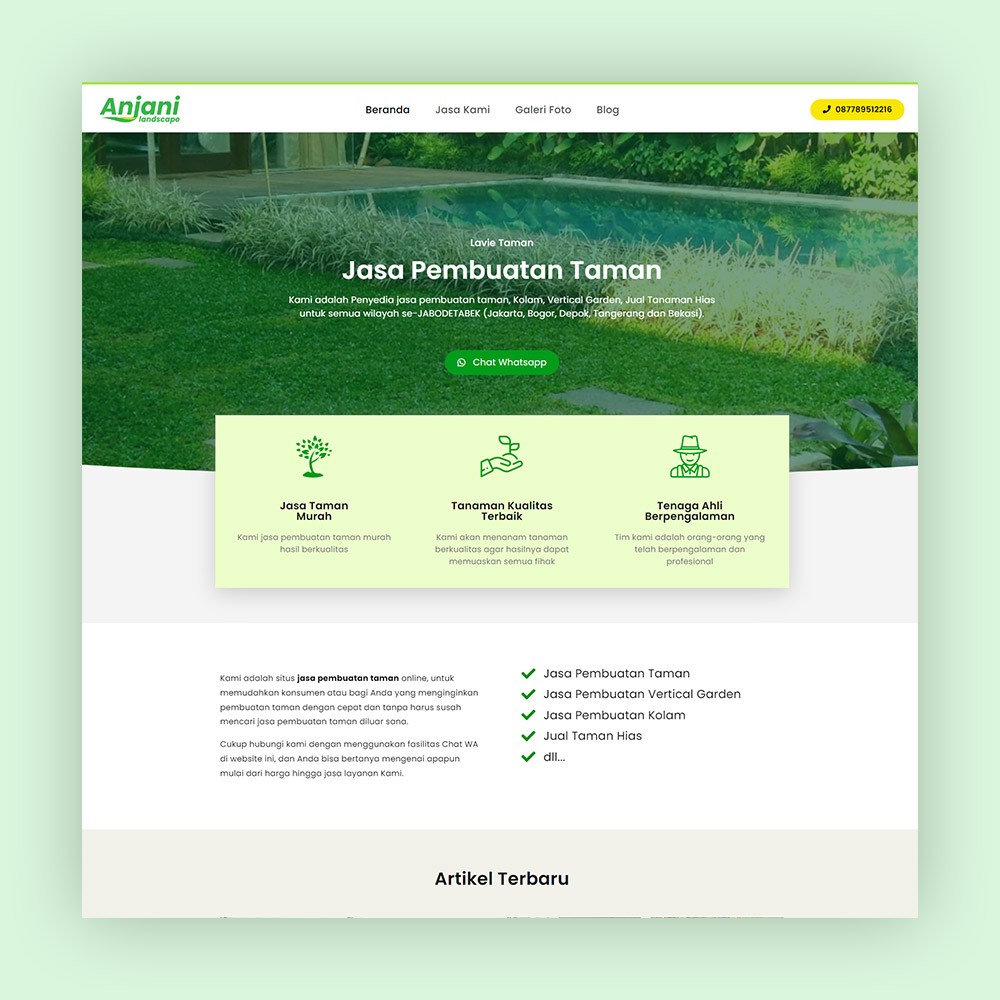 Website Jasa Pembuatan Taman