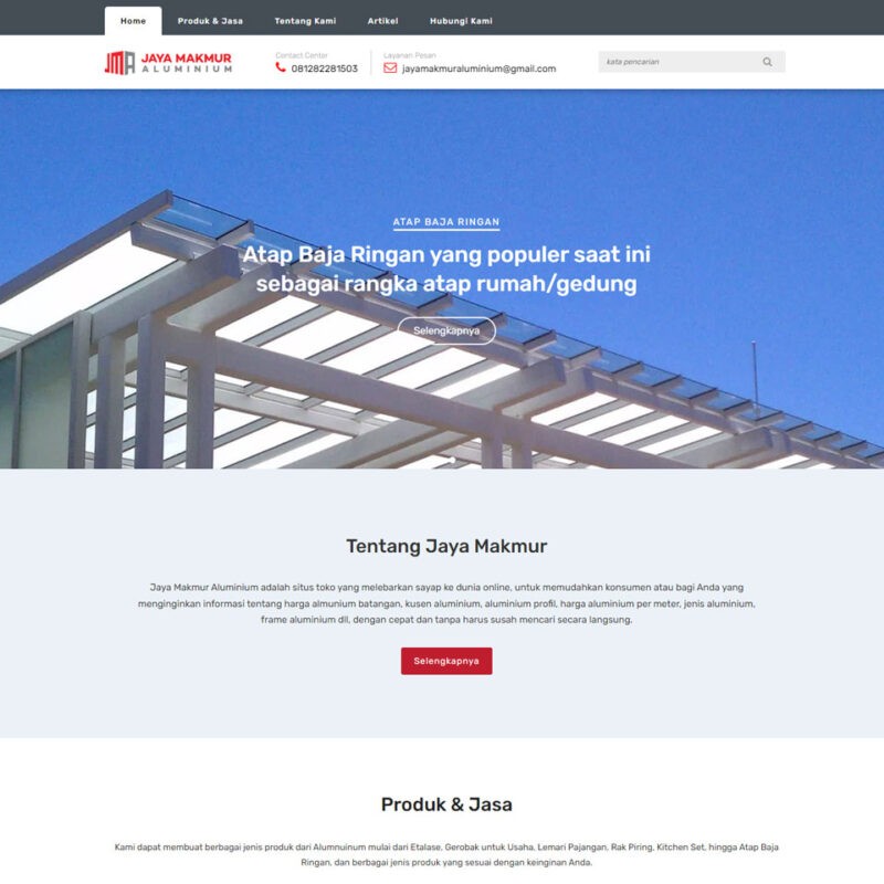 website usaha aluminium