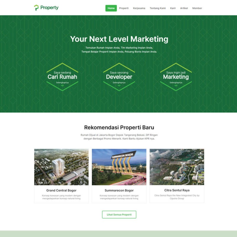website marketing properti
