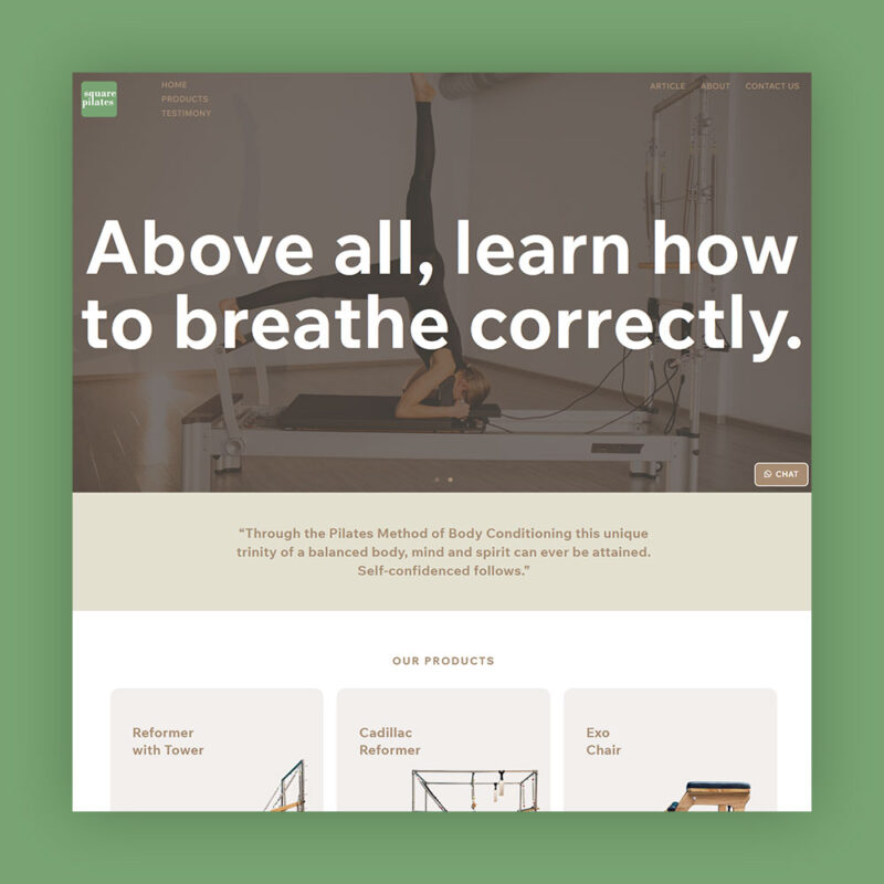 Website Alat Pilates