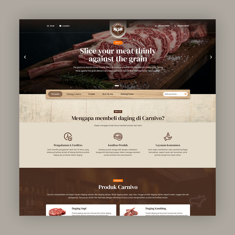 website distributor daging